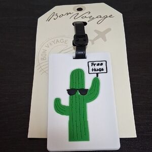 Bon Voyage Green Cactus Luggage Tag